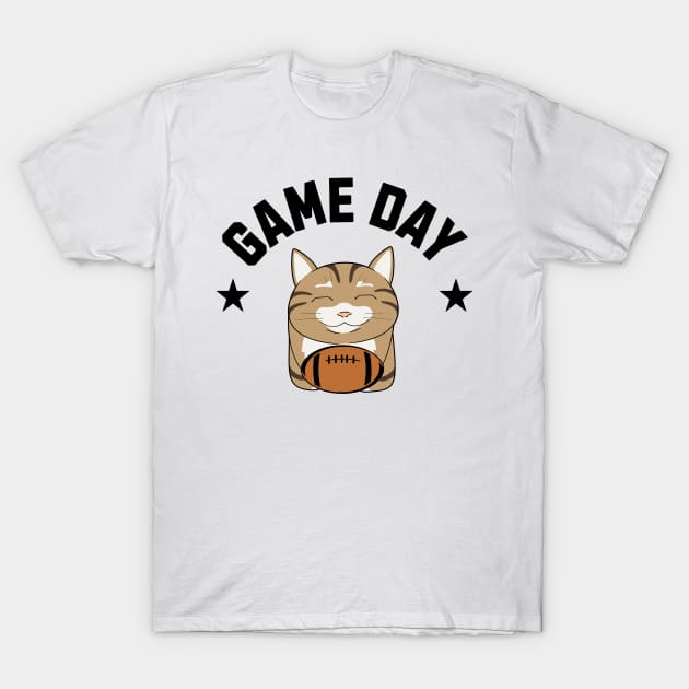 Football Cat Game Day T-Shirt by Middle of Nowhere